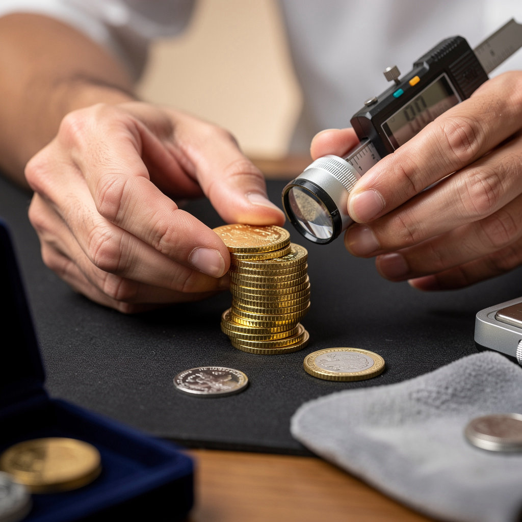 DYNAMIC COIN & JEWELRY expert examining rare coins for valuation and sale in Wethersfield, CT